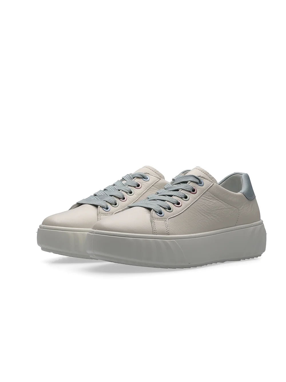 Sneaker Monaco cream aqua