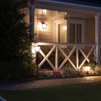 Philips Hue sokkellamp Econic zwart - wit en gekleurd licht 15W - hoog