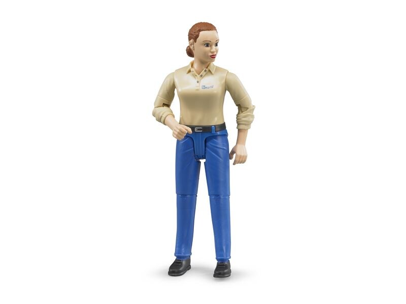 Bruder Spielwaren Figur Frau mit blauer Hose Spielfigur