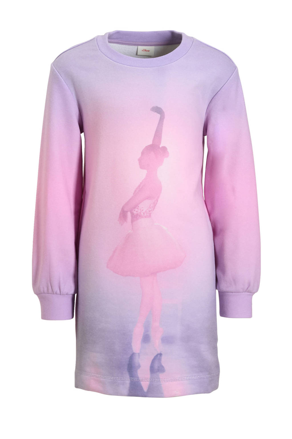 s.Oliver sweatjurk met printopdruk lila/roze
