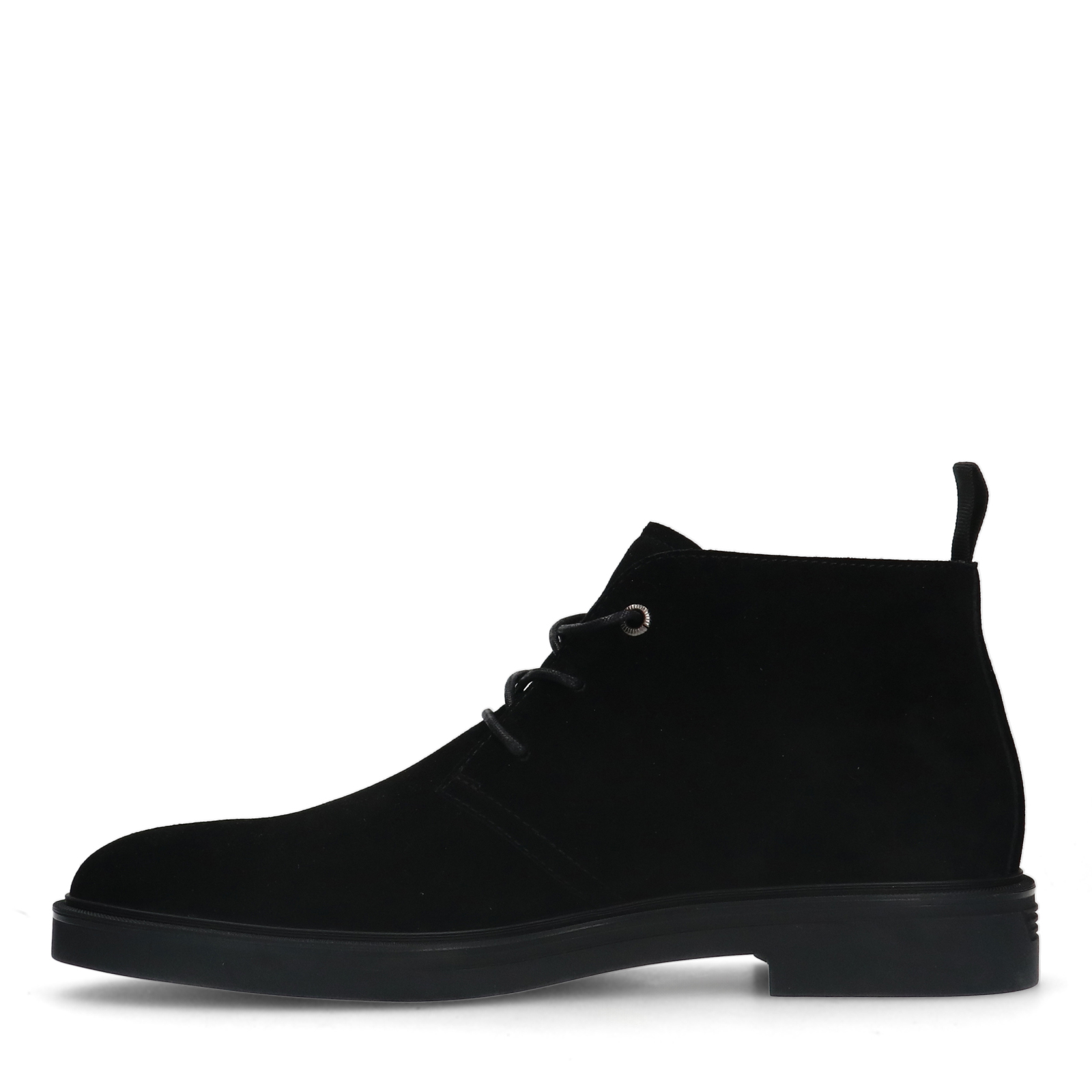Zwarte suède veterboots