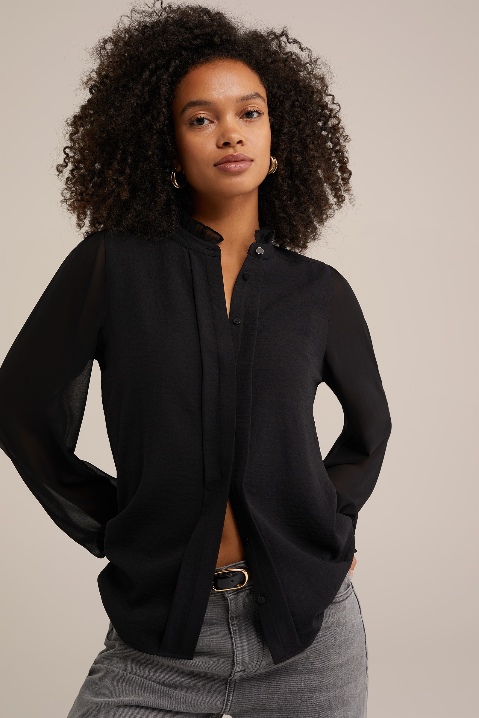 blouse WE Fashion Zwart