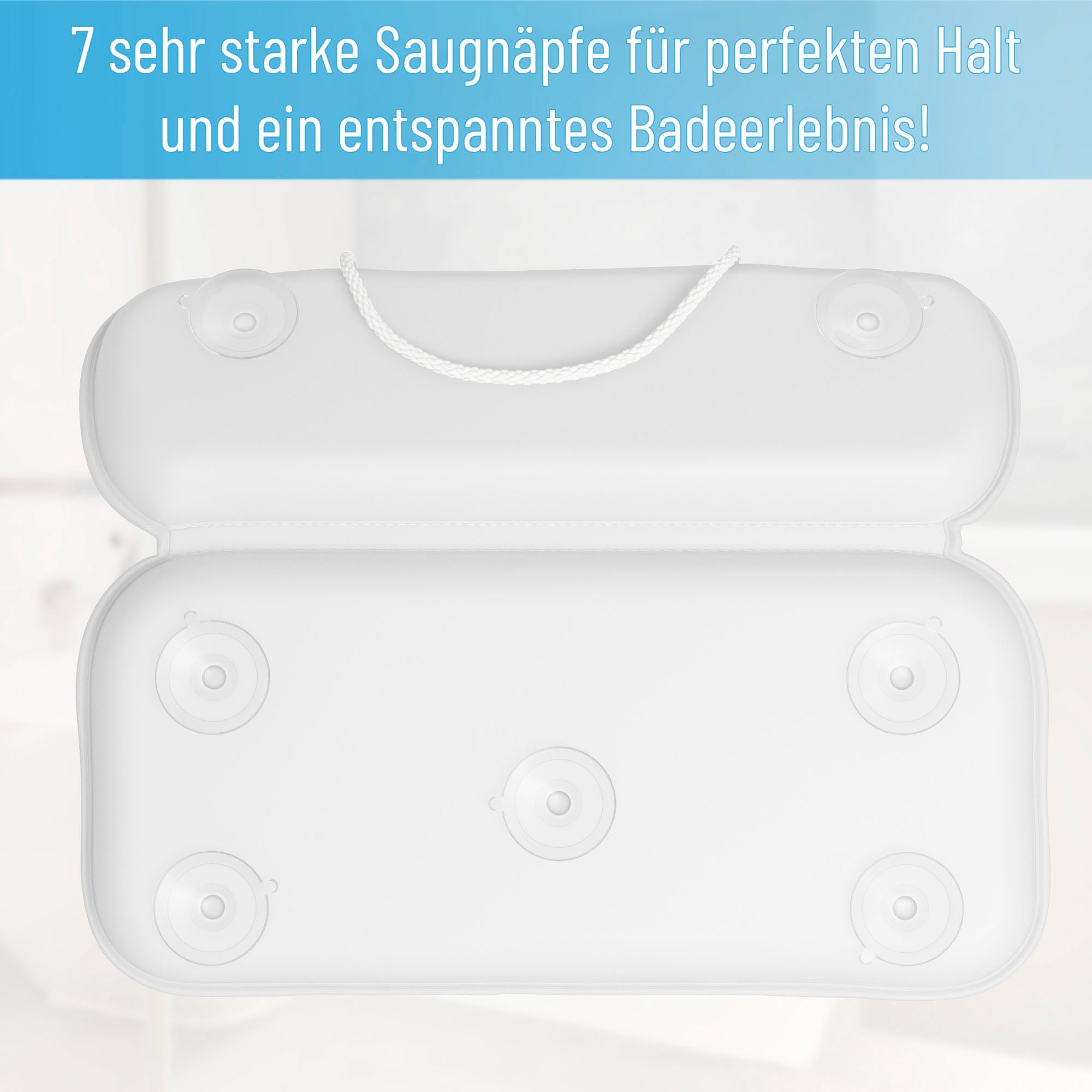 Sanilo Nackenkissen »Badewannenkissen Balance« bequem, rutschfest, kräftige Farben, mit 7 starken Saugnäpfen