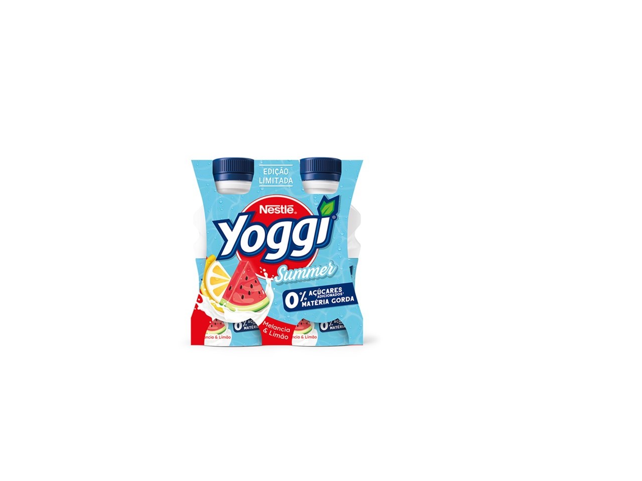 IOGURTE LIQUIDO YOGGI SUMMER MELANCIA LIMAO 4X160G