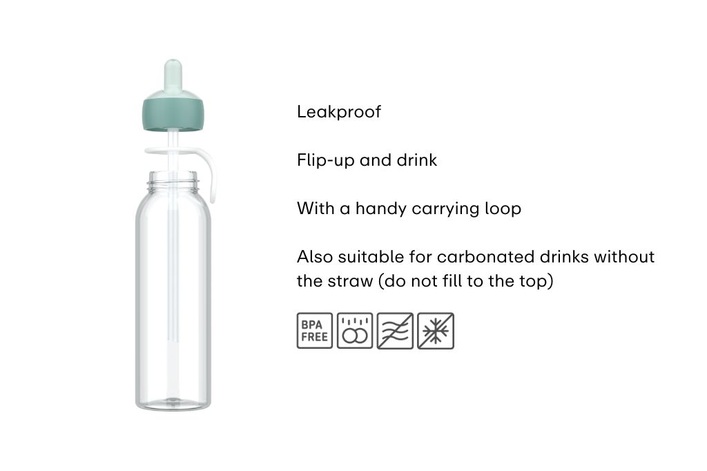 Mepal Campus Flip-up 500 ml waterfles - Cool blue