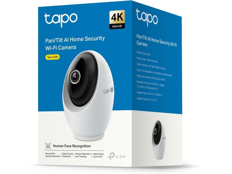 TP-Link Netzwerkkamera Tapo C260 Schwenken/Neigen AI Home Security Wi-Fi Kamera
