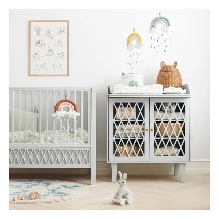 Cam Cam Panier de rangement Green Leaves - Set de 2 | Sauge