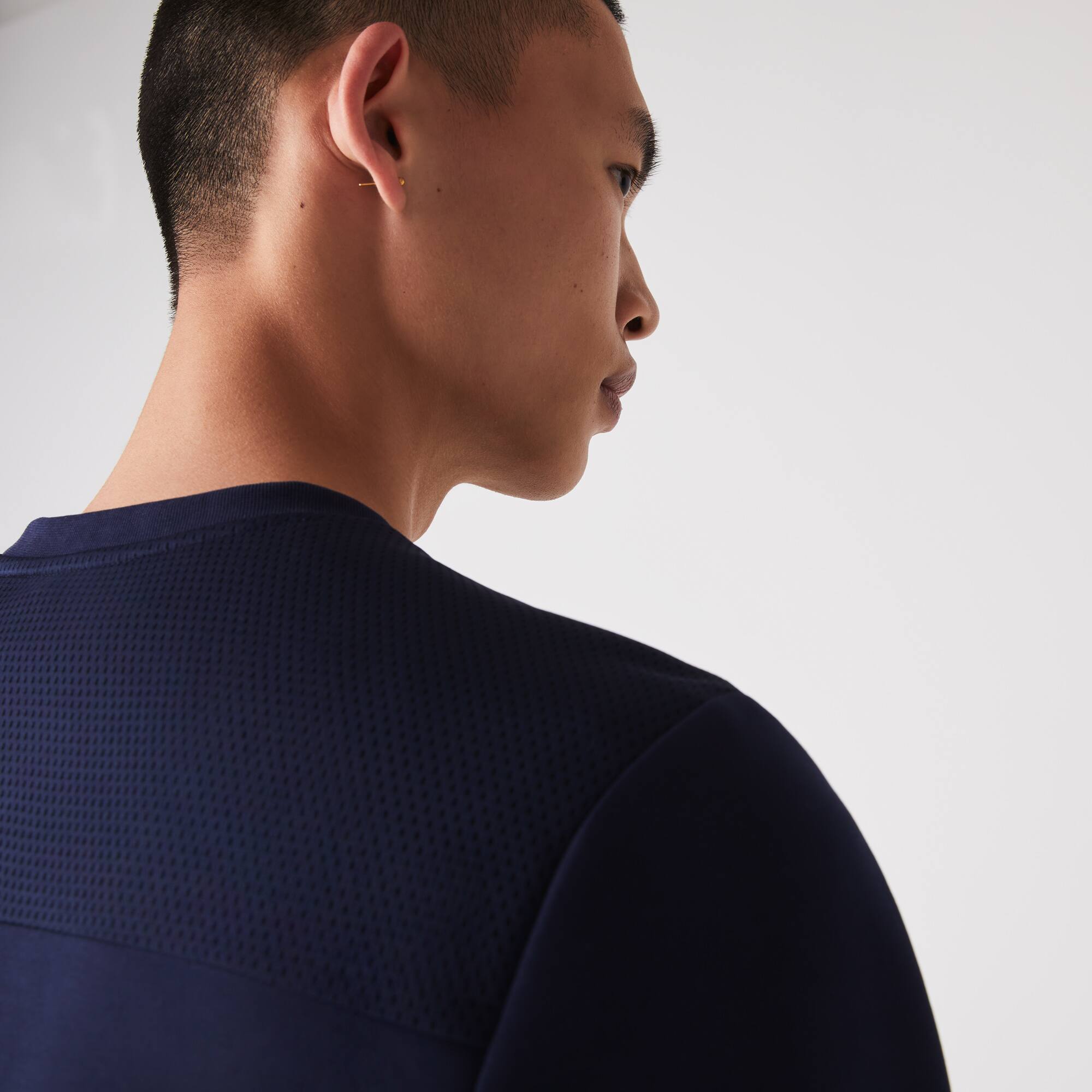 Sweatshirt Lacoste SPORT uni avec empiècements mesh Sweatshirts - Bleu - Lacoste - Homme