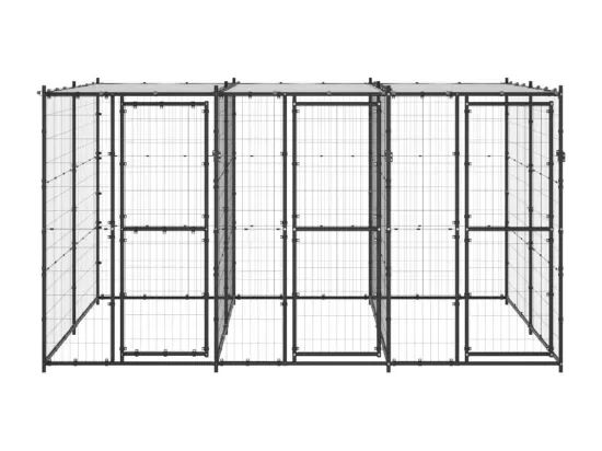 Chenil extérieur cage enclos 330 x 220 x 180 cm 02_0000402