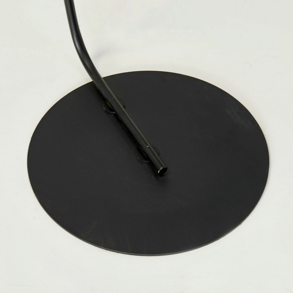 Lampadaire arche ronde en acier gris