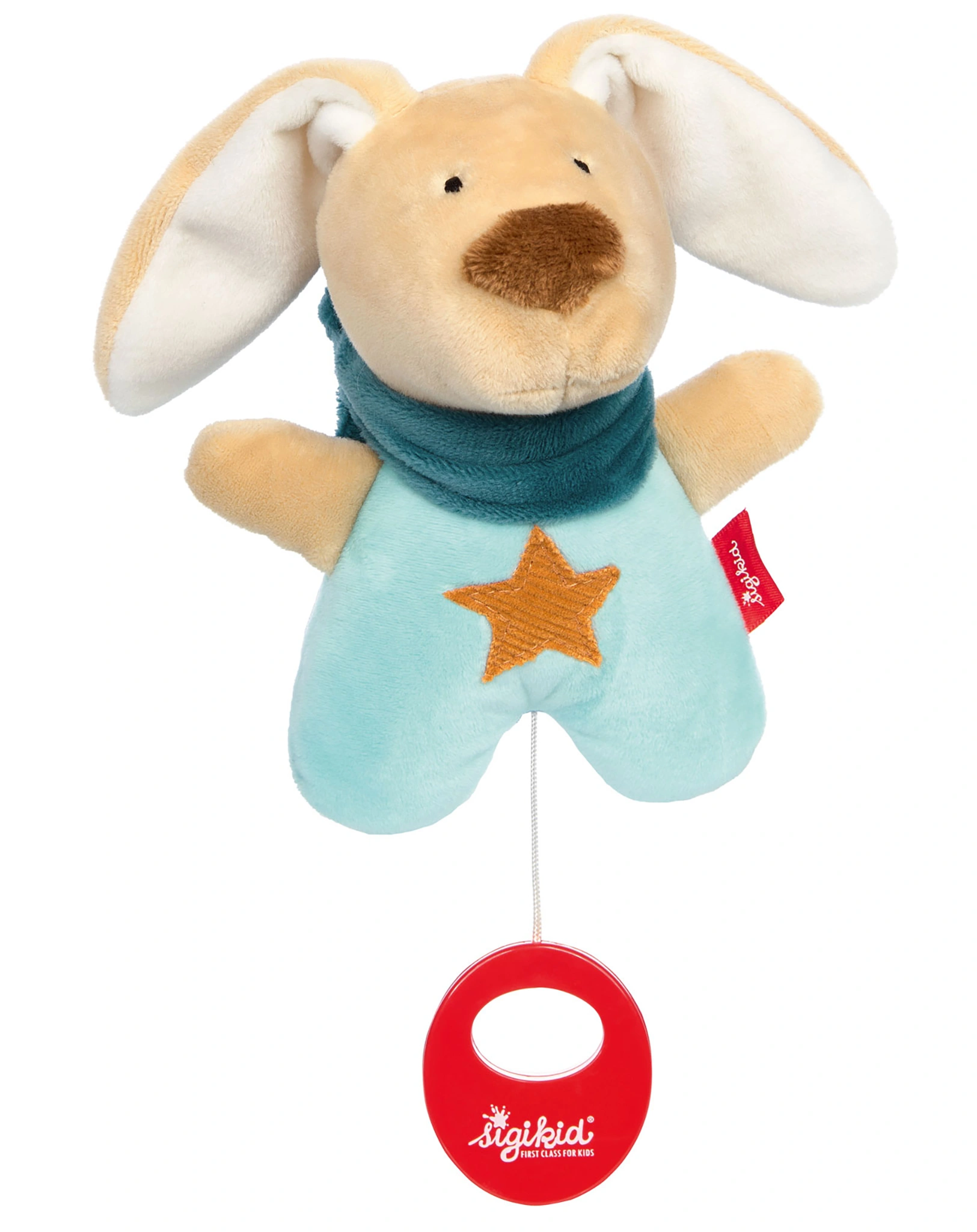 Mini-Spieluhr YELLOW SUNSHINE HASE in blau