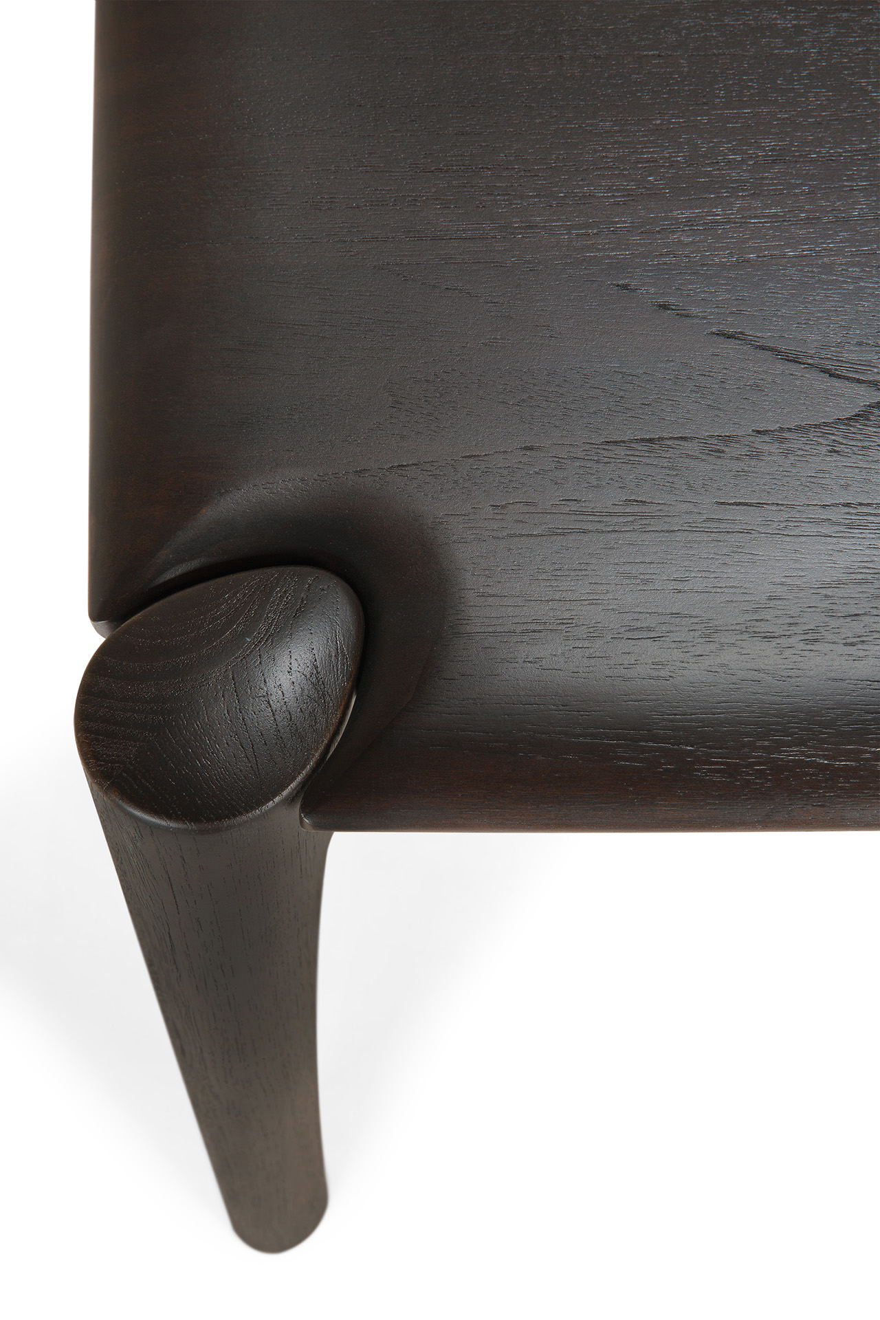 Eettafel PI teak donkerbruin gelakt 160x80 cm