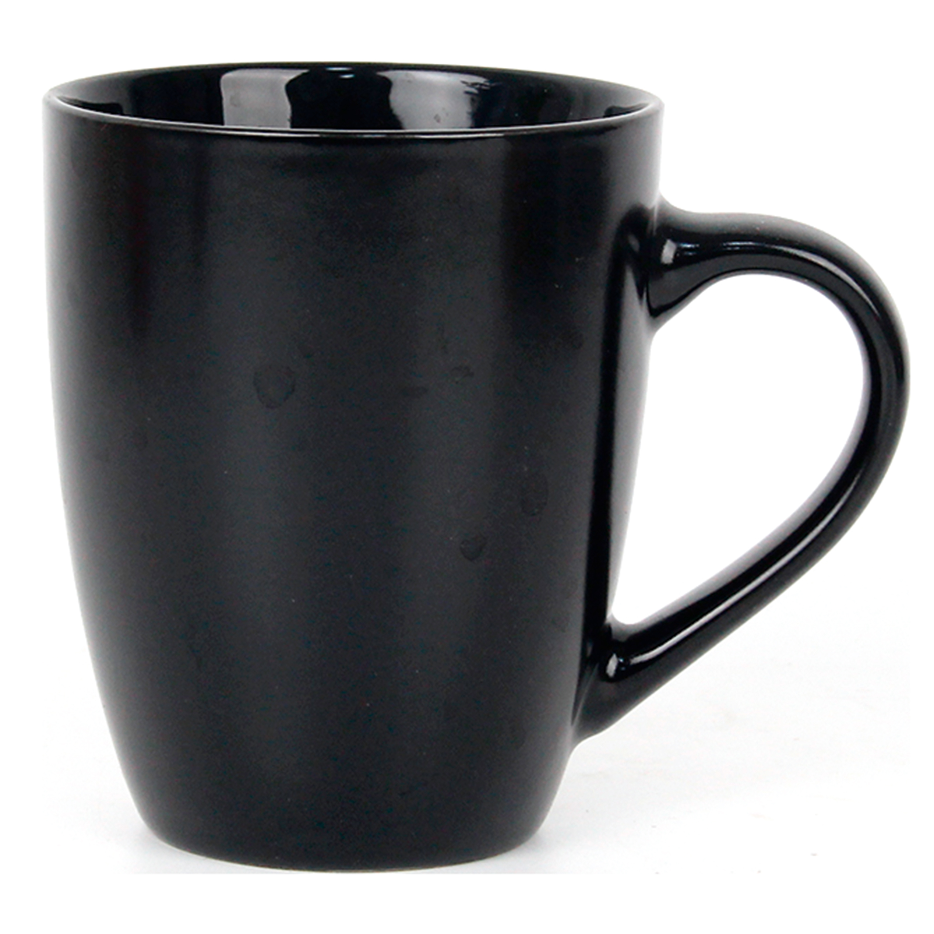 Kaffeebecher - schwarz - Steingut