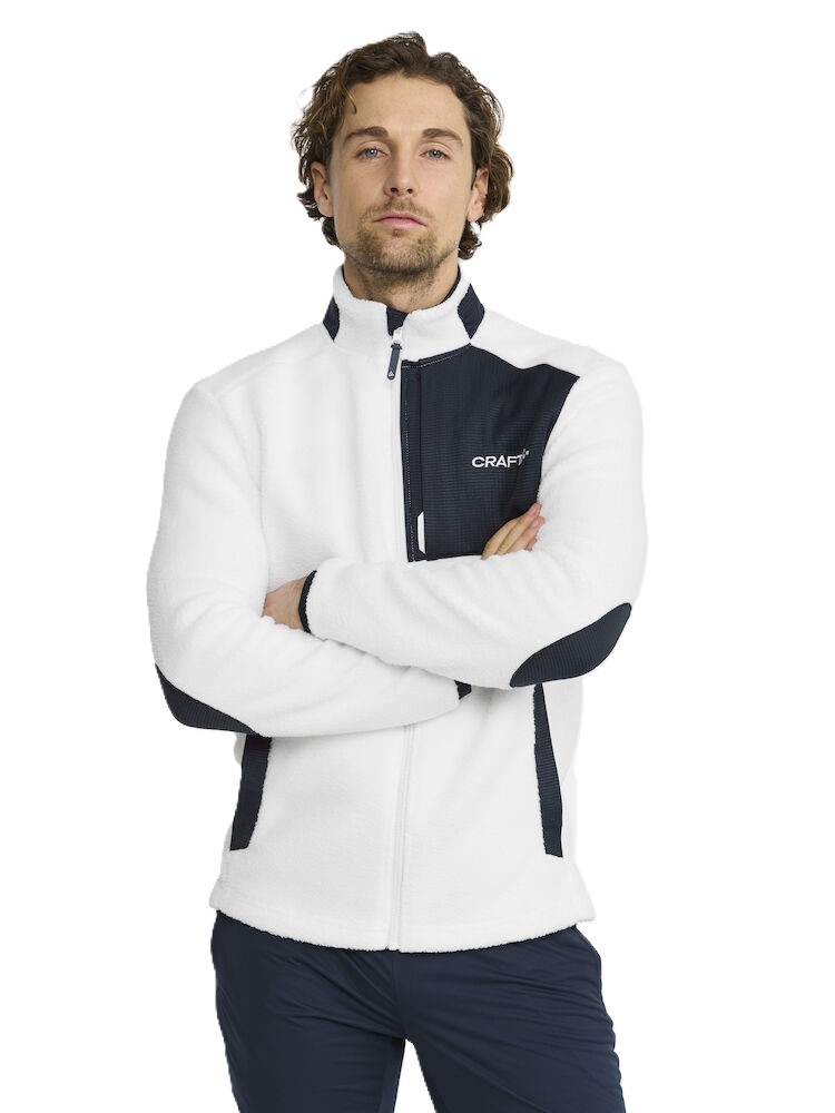 NOR Explore Pile Fleece Jacket Herre White/Blaze