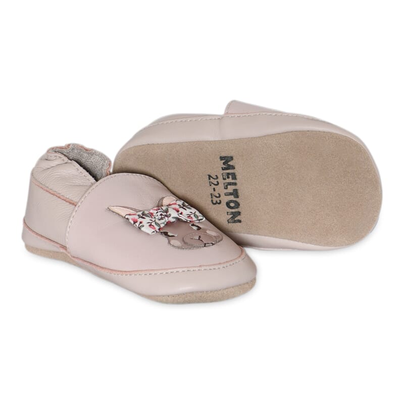 Bunny Leather Slippers rose dust - MP - Rumpetroll