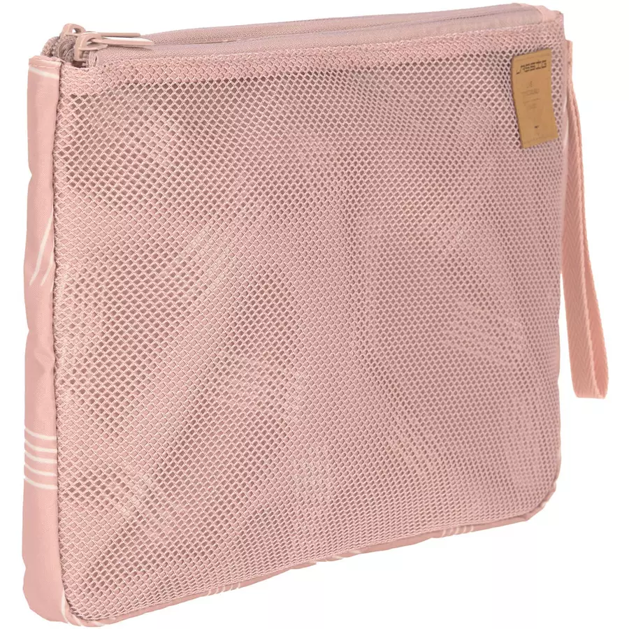 LÄSSIG Windeltasche Casual Changing Organizer Soft Stripes rose
