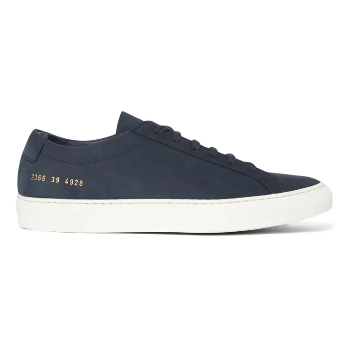 Common Projects Baskets Achilles Low Nubuck - Collection Homme | Bleu marine