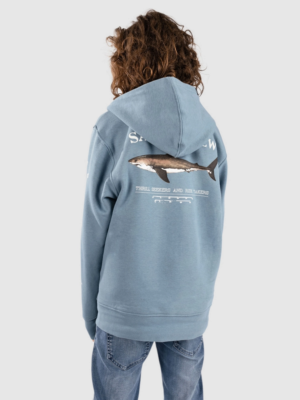 Salty Crew Bruce Fleece Kids Zip Hoodie slate