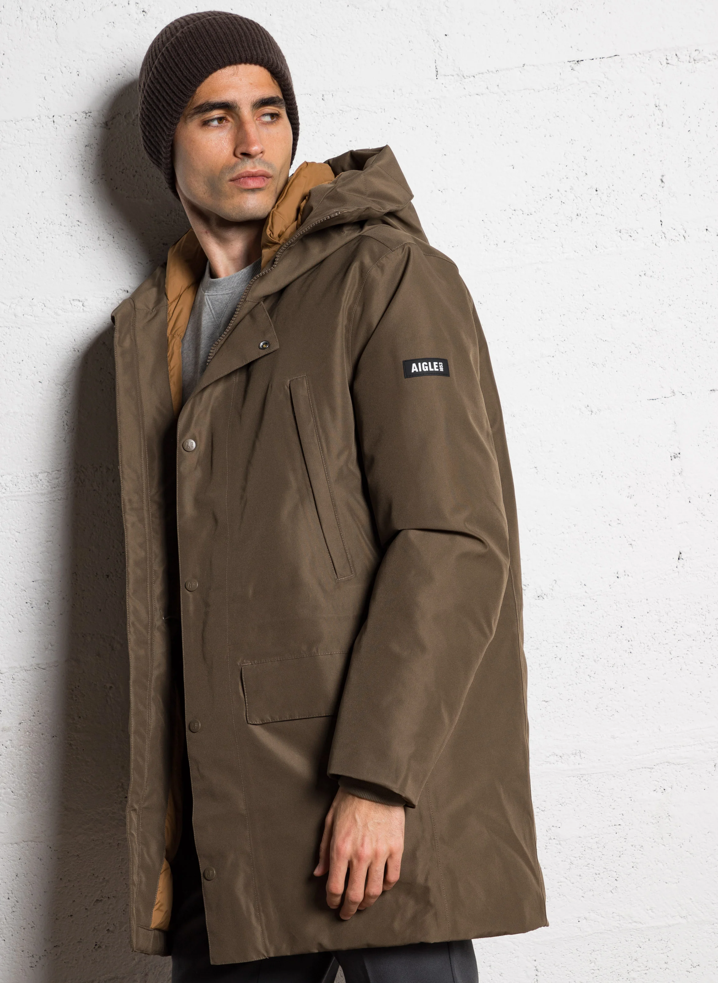 Parka col capuche | Vert