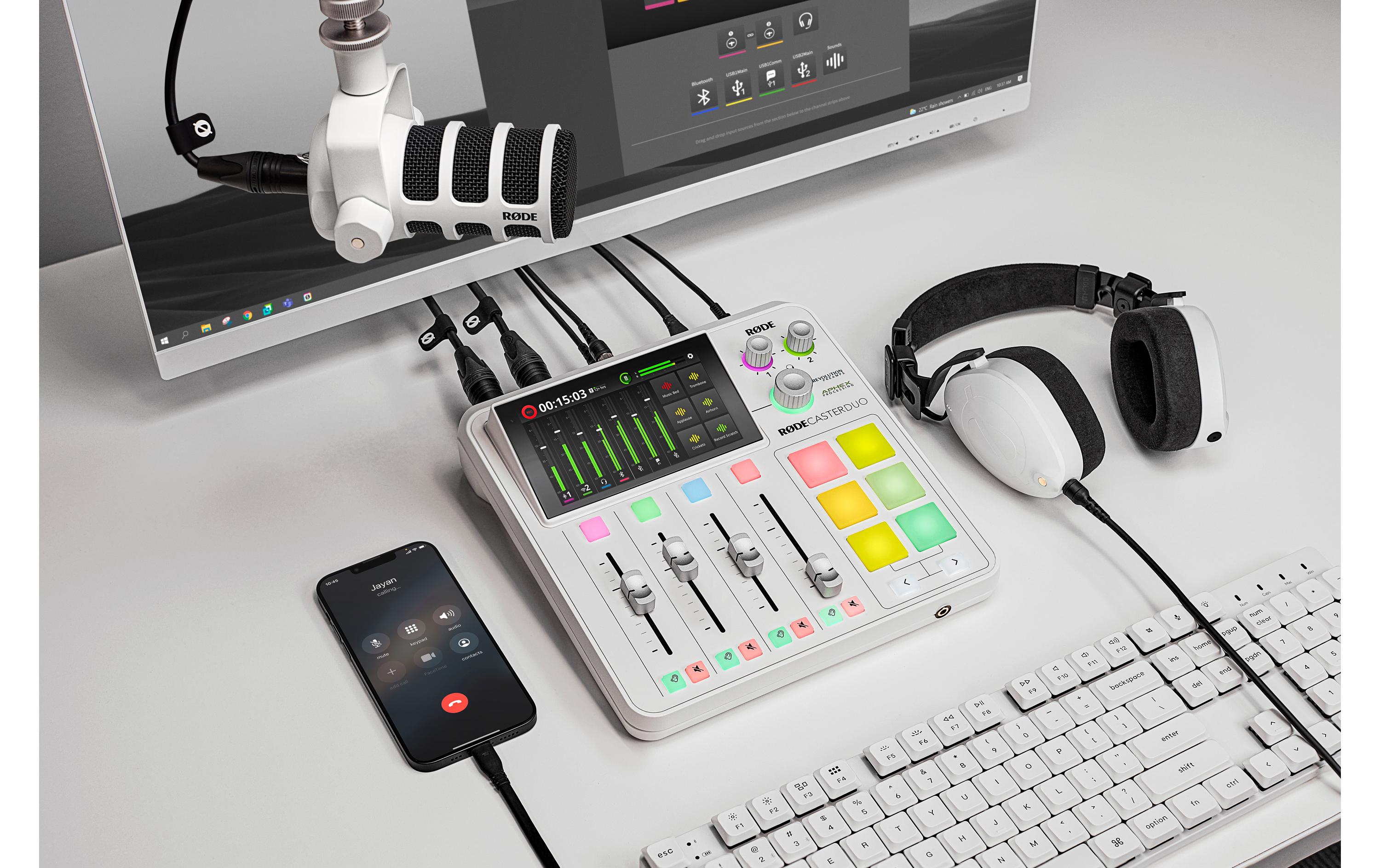 Mischpult RODECaster Duo<br>Integriertes Audioproduktionsstudio