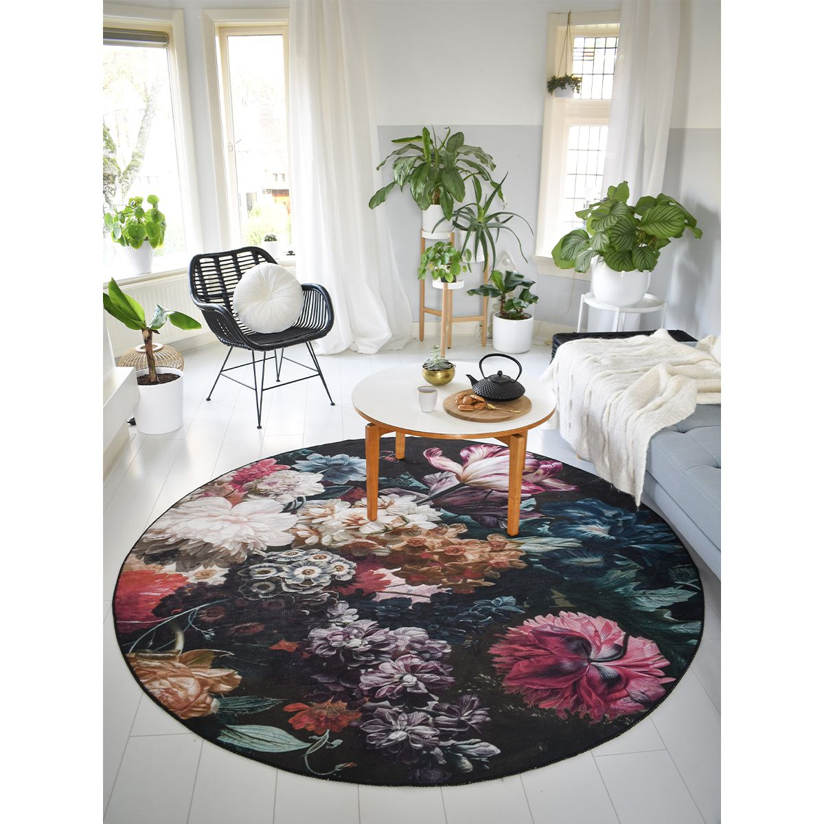Vloerkleed Flores Rond ø120 cm