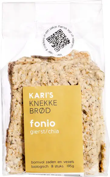 Knekkebrød fonio gierst chia