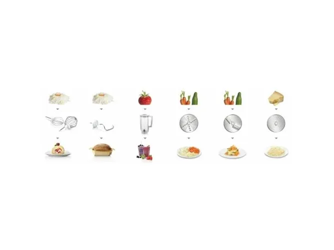 Bosch MUM5 CreationLine MUM58720 - Køkkenmaskine - 1000 W - dybrød/sølv
