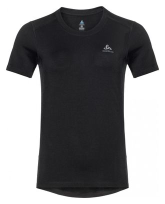 Maillot Manches Courtes Femme Odlo Natural 100% Merino Warm Noir