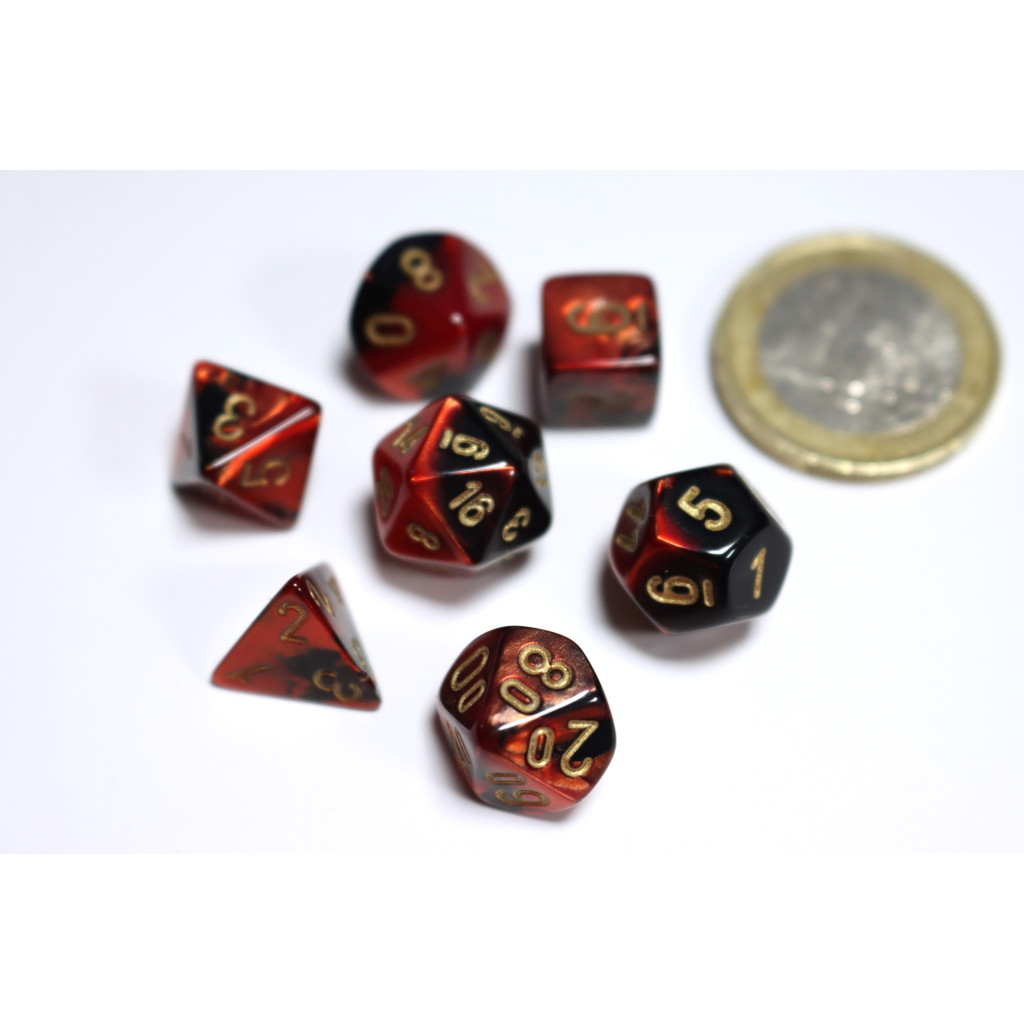Set de 7 Mini Dés JDR Chessex : Gemini