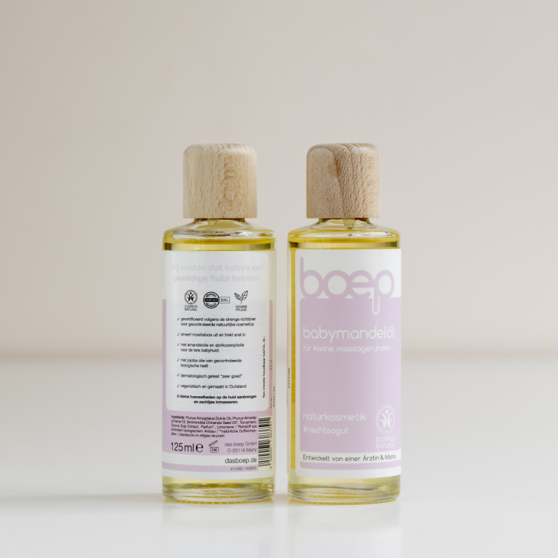 boep Baby Massageolie Amandel- & Abrikozenpitolie 125 ML