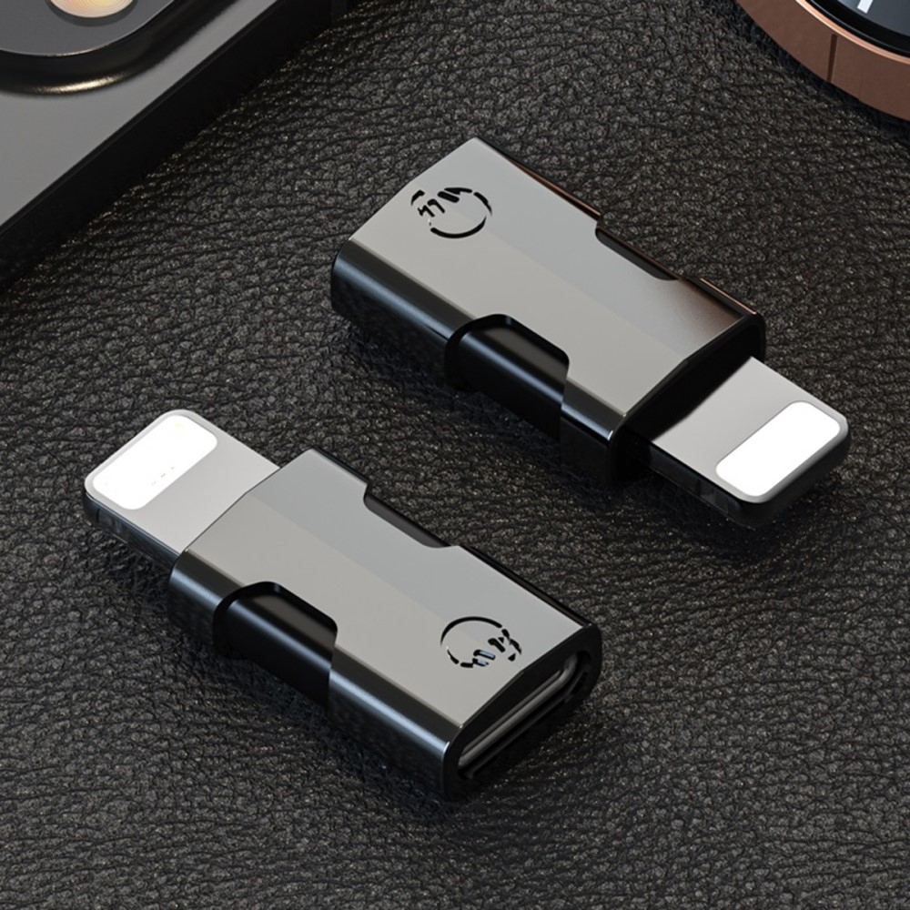 USB C auf Lightning Adapter Konverter - Schwarz