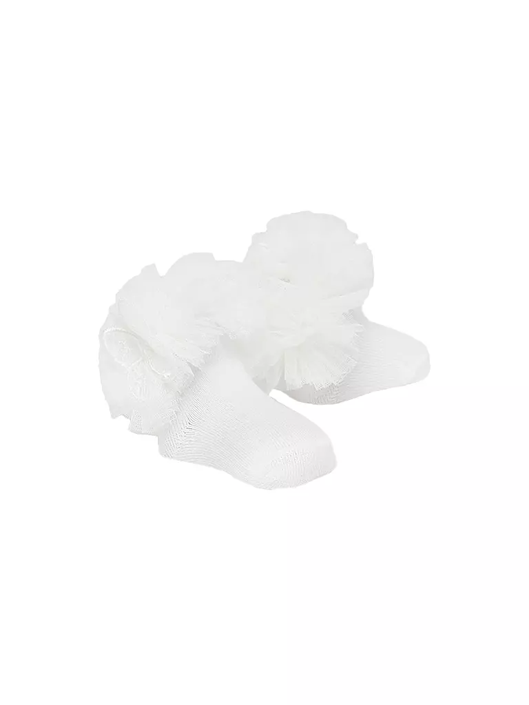 MAYORAL Baby Socken mit Haarreif weiss weiss