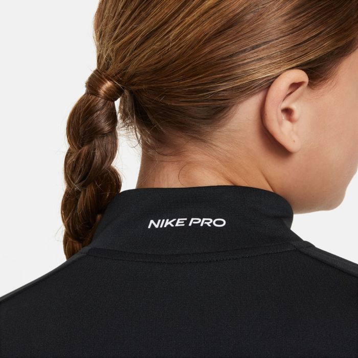 Nike Junior Trøjer Pro Dri-FIT Long Sleeve Half Zip Top Sort