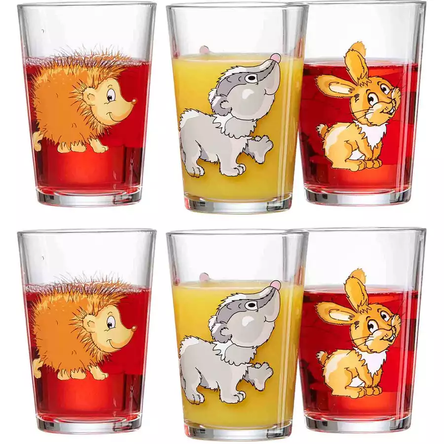 Ritzenhoff & Breker GmbH & Co. KG Kindergläser Waldtiere 205 ml 6er Set bunt