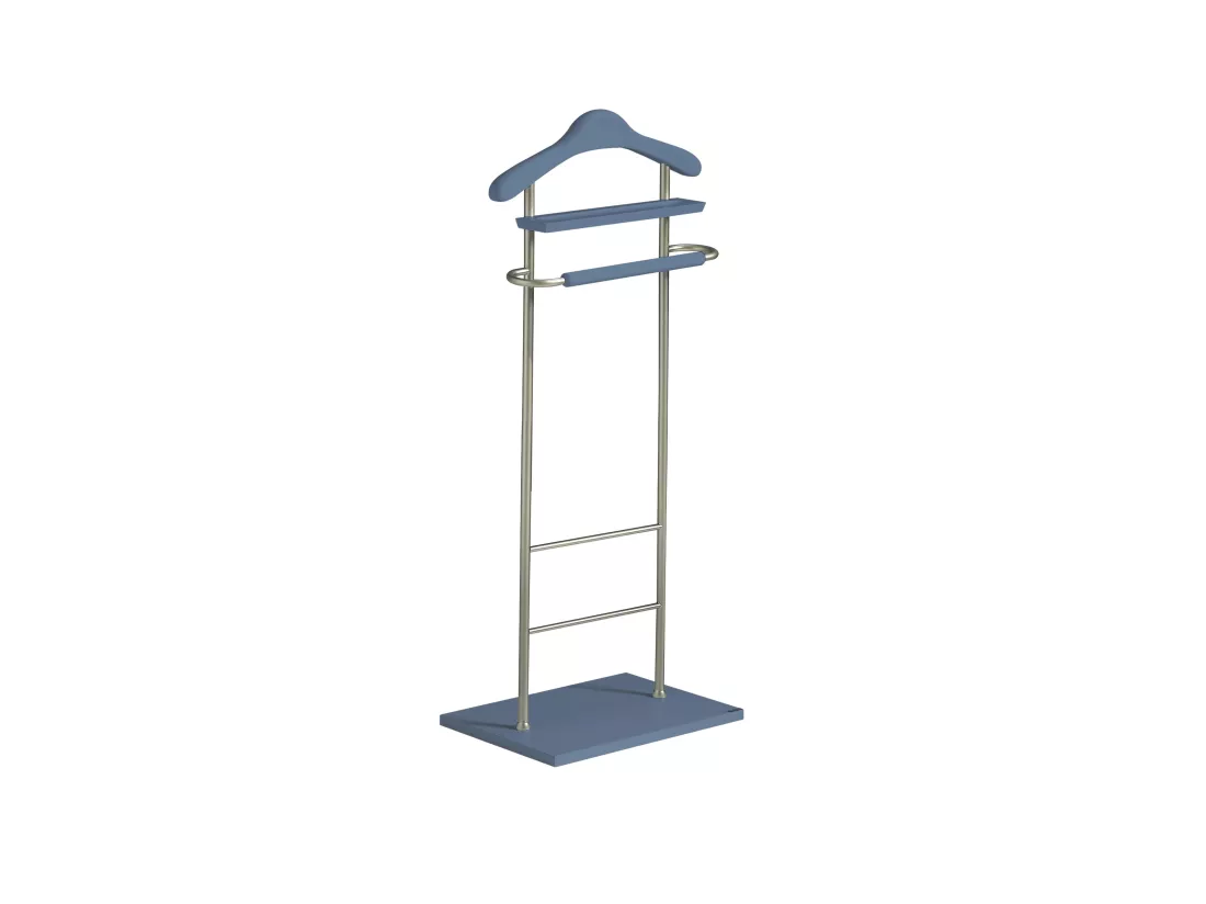 Valet de nuit - H110cm x L45cm x P28cm - hêtre massif bleu - Essence