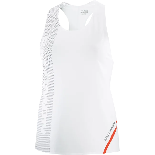 S/LAB SPEED  Débardeur pour femme WHITE/DEEPBLACK