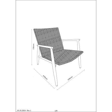 Tirana loungestol - beige