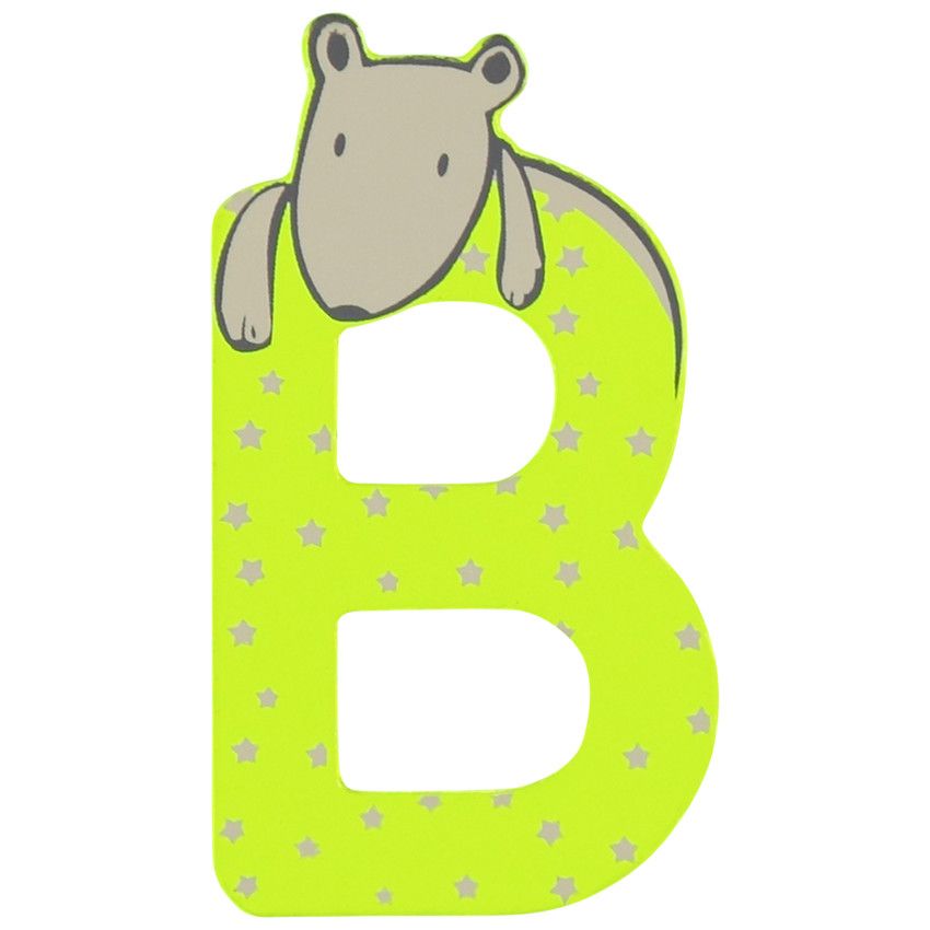 Lettre en bois B - Vert