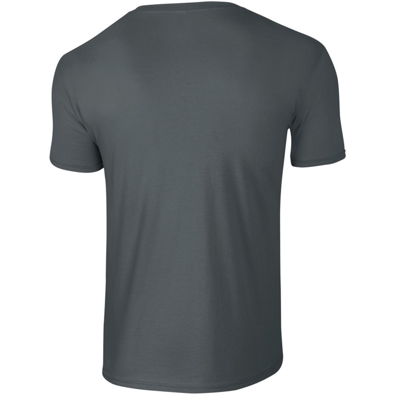 Camiseta básica de manga curta macia, 100% algodão grosso, Gildan