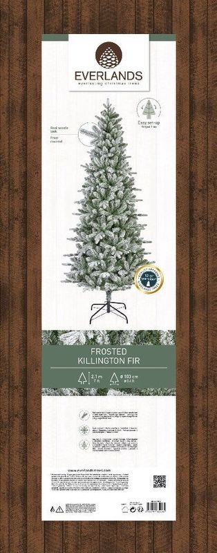 Everlands - Killington Fir - Kunstkerstboom - Besneeuwd Groen - 210 cm