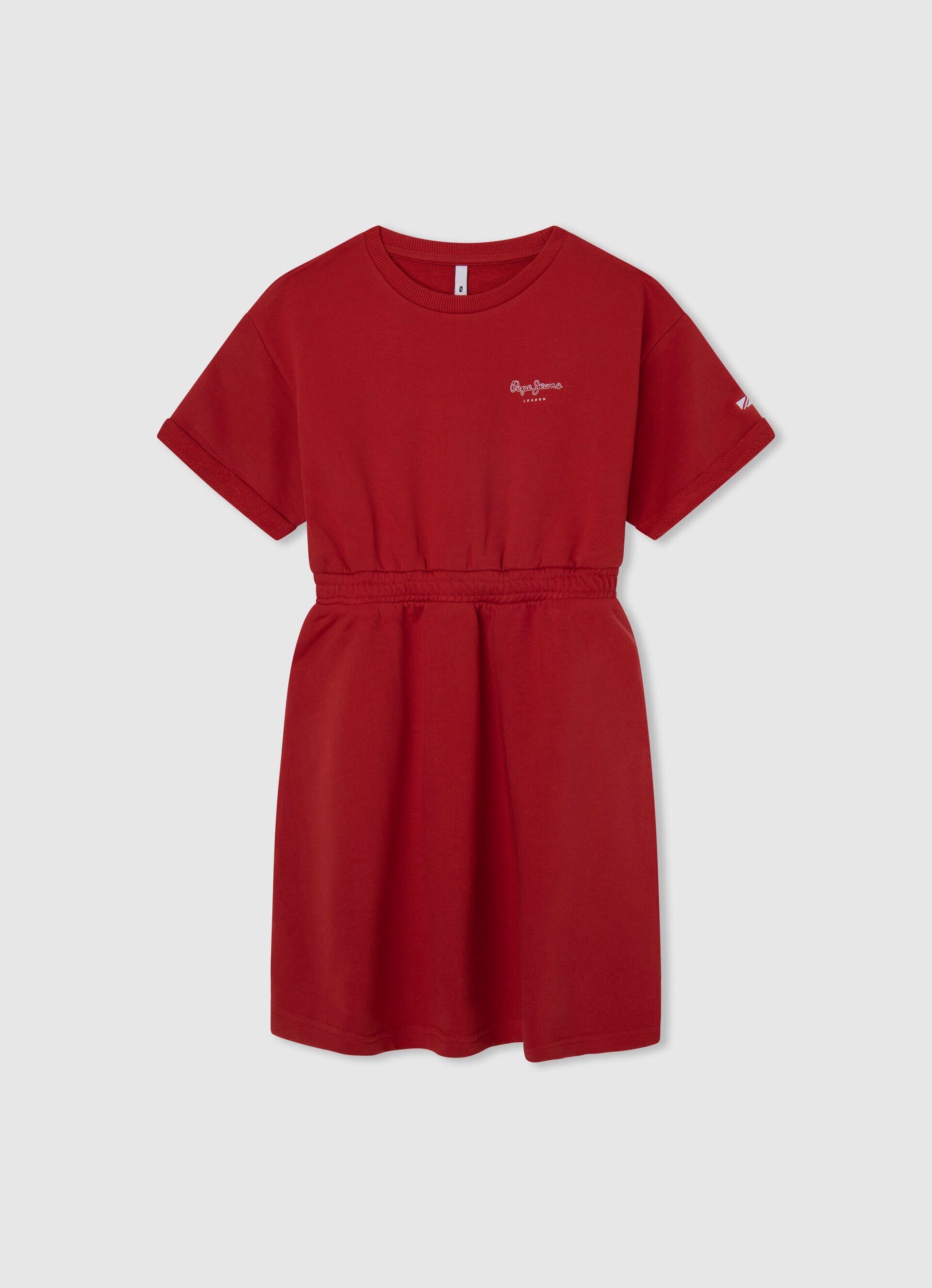 VESTIDO MINI DE GOLA REDONDA - vermelho estúdio