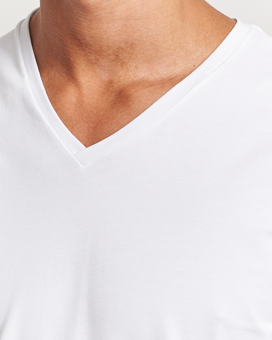 Bread & Boxers 2-Pack V-Neck T-Shirt White