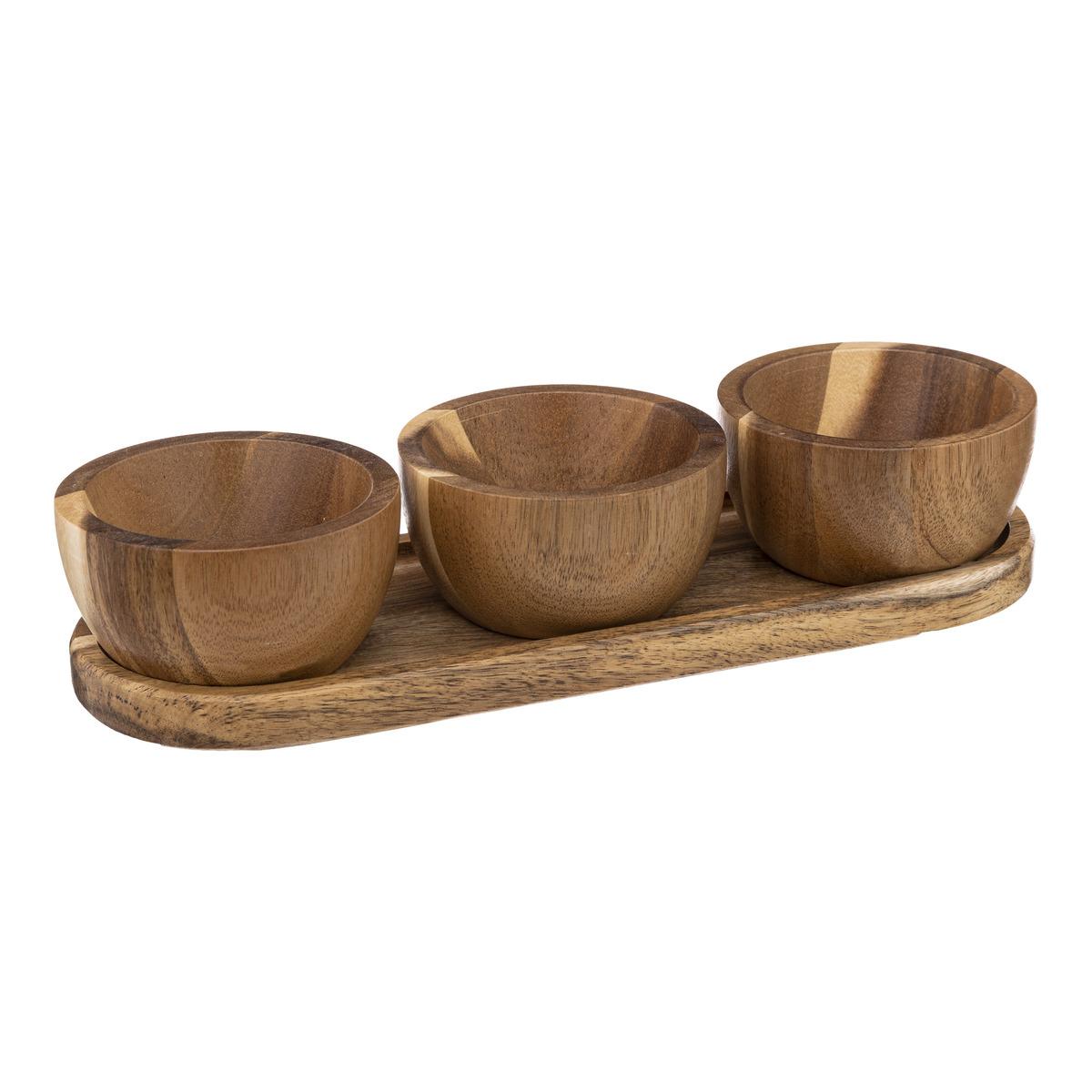 SET APERITIF ACACIA X4 PIECES