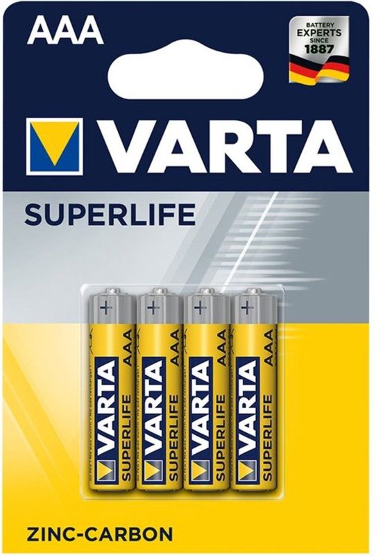Varta - Superlife - AAA Batterijen - 1,5 Volt - 4 Stuks