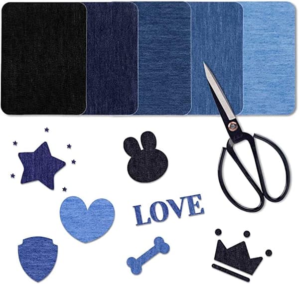 INF Strykelapper for dongeri 30 stk Denim blå
