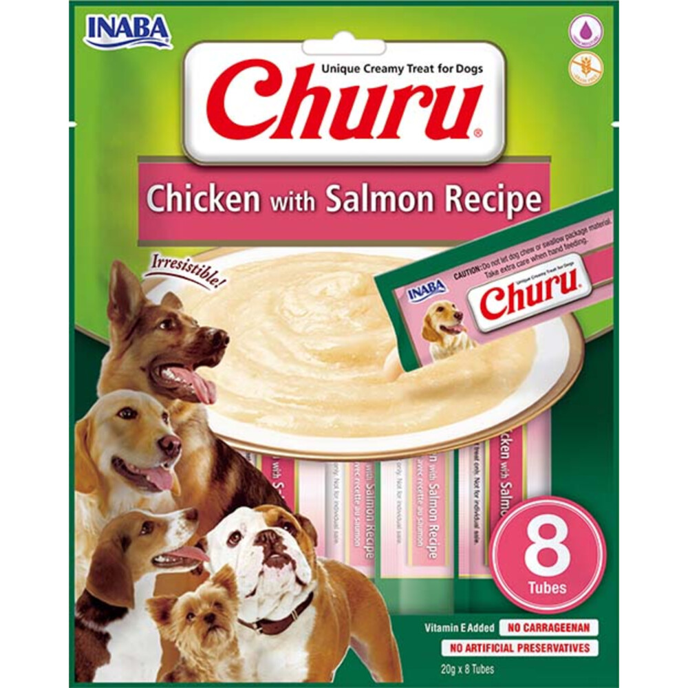 Inaba Churu Hondensnack Chicken & Salmon8 x 20 gr