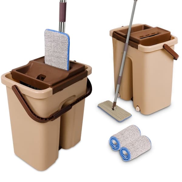 Cenocco CC-9070: Flatmopp med bøtte brun
