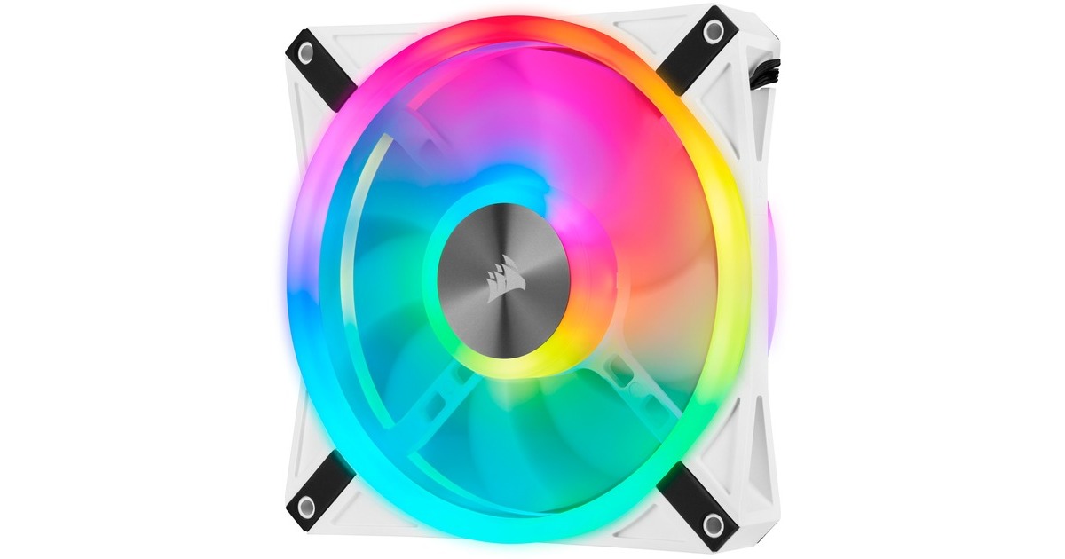 CorsairiCUE QL140 RGB case fans  (Wit, 2 stuks, 140 x 140 x 25 mm, PWM)