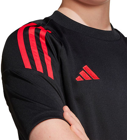 adidas Performance T-Shirt - Tiro24 - Black/Purrub