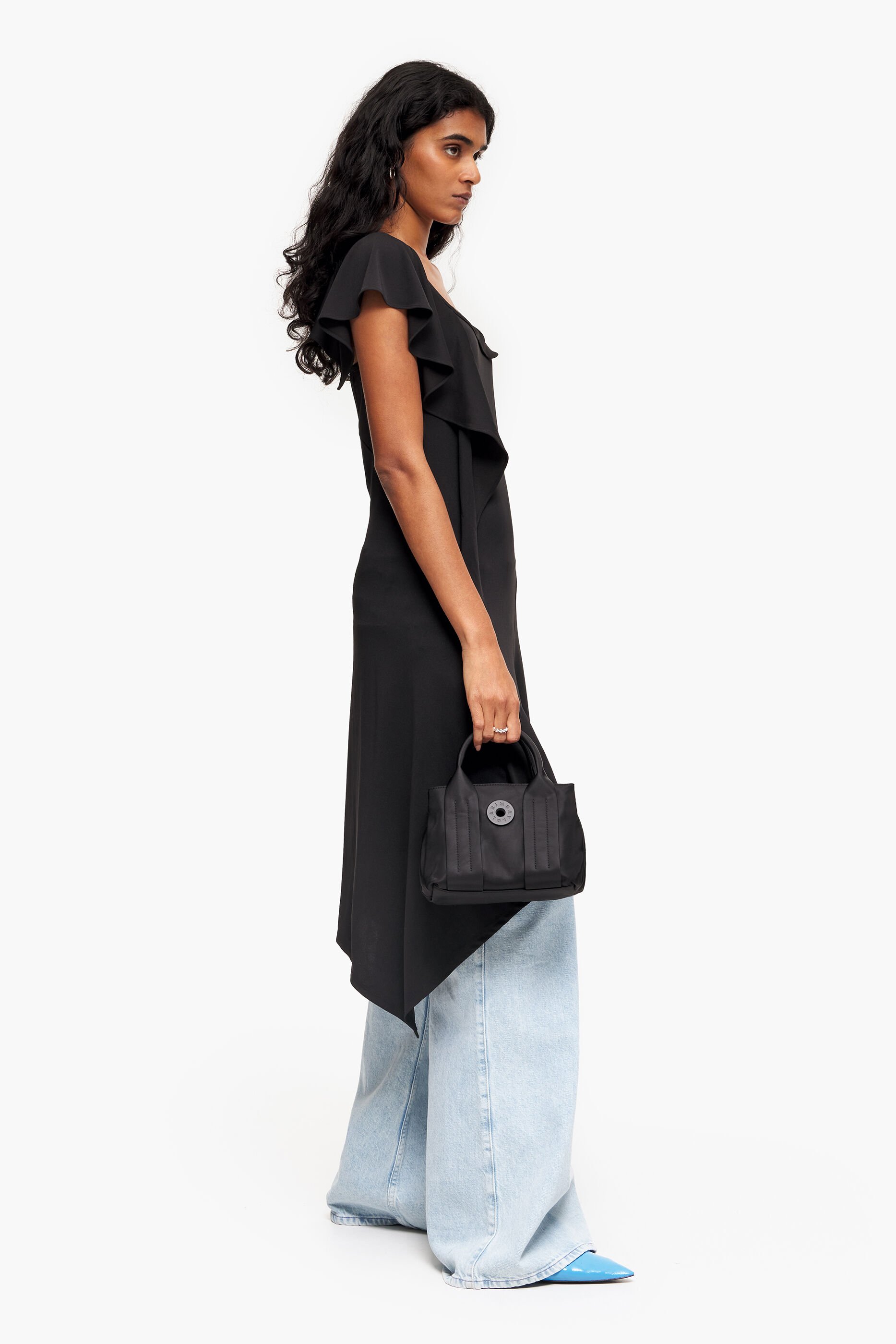 Bolsa de compras XS em nylon preto